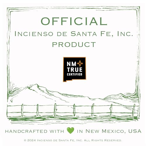 Incienso de Santa Fe - Casa de Adobe Natural Wood Incense Burner, Includes 20 Piñon Incense Bricks - Made in The USA