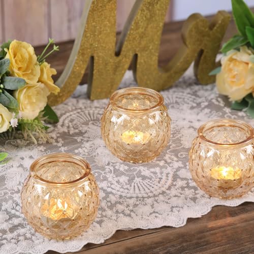 20 Pcs Gold Votive Candle Holder2.95"x2.56" Tea Light Candle Holder