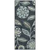 Maples Rugs Reggie Bohemian Floral Print Runner Rug, 1'8 x 4', Persian Blue