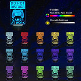 YuanDian Do Not Disturb Gamer at Work Night Light,Gamepad Graphic Video Games Gamer Gift Funny 3D Illusion Lamp 16 Colors Changing Touch & Remote Control for Men Teenagers and Kids