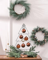 DN DECONATION Brown Glass Christmas Ball Ornaments, Set of 9, 3' Hanging Christmas Baubles for Xmas Tree Decoration, Wedding Party Gift