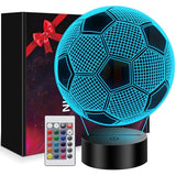 Soccer Gifts for Boys 8-12, 3D Illusion Soccer Lamp Gifts for Kids Teens Boys Girls, 5 6 7 8 9 10 11 12 Year Old Boy Birthday Gifts for Kids Children, Boys Room Decor