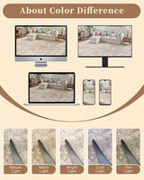 Madane Washable Runner Rug 2x6, Kitchen Hallway Runner Rug with Non-Slip Rubber Backing, Vintage Soft Low Pile Carpet Runner for Entryway Laundry Bathroom Bedroom Living Room (2 x 6, Beige/Brown)