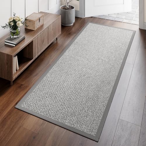Kitchen Runner Rug Non Slip Hallway Runner Entryway Mat Grey 2x6 ft