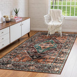 Washable 3x5 Area Rugs for Living Room, Non Slip Kitchen Ultra Thin Vintage Rugs,Small Lightweight Carpet for Living Room Dining Room Aesthetic