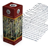 Twisted Clear Glass Icicle Christmas Ornaments for Christmas Trees - Set of 24 Icicles Christmas Tree Decorations - Christmas Tree Ornaments Crystal