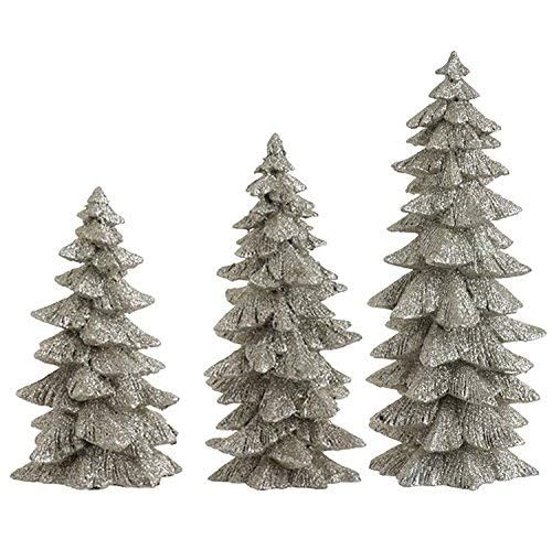 9.5" Glittered Trees in Silver by RAZ Imports, Inc