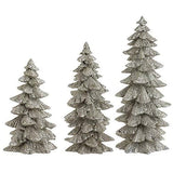 9.5" Glittered Trees in Silver by RAZ Imports, Inc