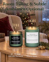 M&SENSE Frosted Balsam Cedar Classic Christmas Tree Scented Candle 19.4oz