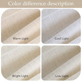 NICETOWN Natural Linen Curtains 96 inch Long 2 Panels Set, Thick Organic Flax Linen Blend Privacy Window Drapes Rod Pocket & Back Tab with Light Filtering for Bedroom/Living Room, W55 x L96