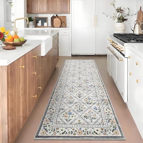 GarveeHome Washable Kitchen Rugs Non Slip 2x6 Hallway Runner Stain Resistant Low Pile Rug