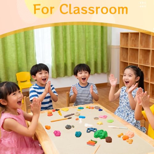 7 Pcs Montessori Mat, 24.5X 15.7 Inch Beige Classroom Rug, Cotton Toddler Rug, Children Playing Mat, for Room Nursery Kindergarten School Indoor