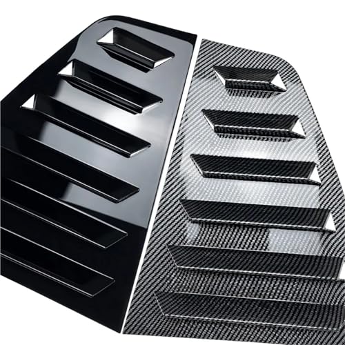 A Pair Rear Window Louver Shutter Compatible with VW Golf 7 MK7 7.5 2013-2019 Side Air Vents Shutter Cover Trim Exterior Accessories(Carbon Fiber)