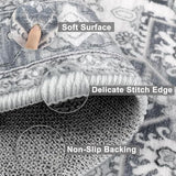 Washable Kitchen Runner Rugs Set of 2 with Non Slip Rubber Backing