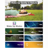 Touch Wake Up Night Light with Sunrise Simulation Alarm Clock, 3 Ways Dimmable Warm White Bed – lifestyle view