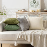 MIULEE Decorative Couch Throw Pillow Covers 20x20 Inch Sage Green 2 Pack