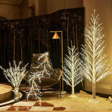 LITBLOOM Lighted Willow Branches Iredescent Glittered 32IN 120 LED with Timer Battery Operated and USB Plug in, Tree Branch with Fairy Lights for Home Room Christmas Decoration