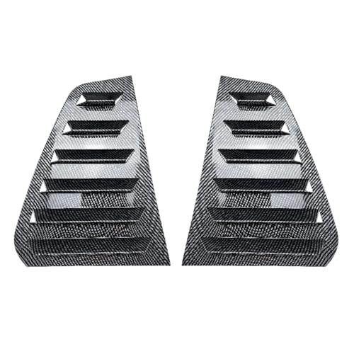 A Pair Rear Window Louver Shutter Compatible with VW Golf 7 MK7 7.5 2013-2019 Side Air Vents Shutter Cover Trim Exterior Accessories(Carbon Fiber)