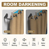 GXOACKJ Black Wrap Around Curtain Rods for Windows 28 to 48 inch, 5/8 inch Industrial Telescoping Blackout Curtain Rods for Bedroom & Outdoor