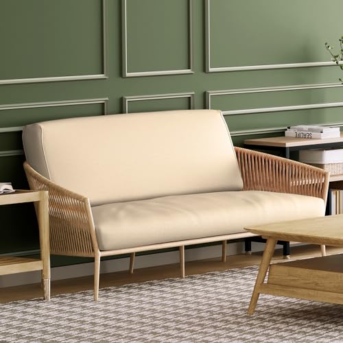 Twin Futon Cover, Armless Stretch Futon Slipcover Armless Sofa Cover Furniture Protector, Washable Zippered Futon Couch Cover for Adults Kids and Pets, Jackknife Rv Sofa Covers, Ivory