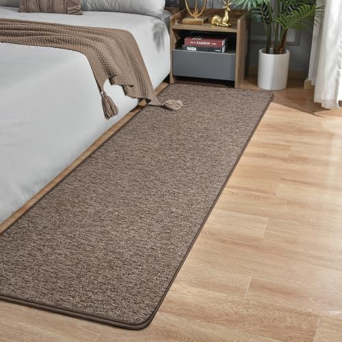 Runner Rug for Hallway, 2x8 Brown Washable Non Slip Runner Rug