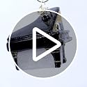 Old World Christmas Musical Instruments Glass Blown Ornaments for Christmas Tree Baby Grand Piano 3x3