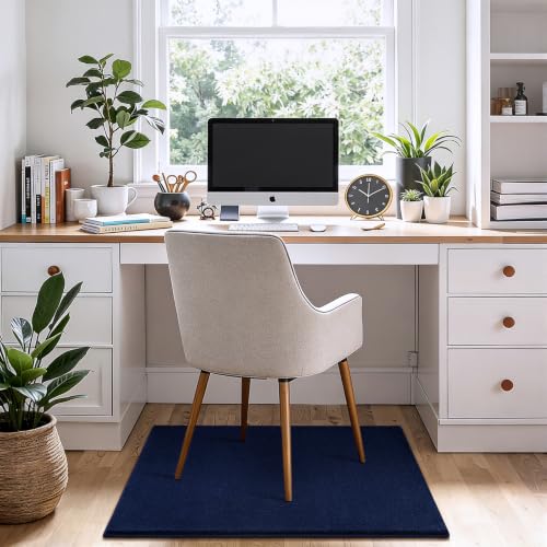 ISEAU 2x4 Runner Rug for Hallway, Soft Memory Foam Carpet with Upgraded Non-Slip Silicone-Grip Bottom, Machine Washable Shaggy Indoor Rug for Kitchen Bedside Dining Room, Navy Blue