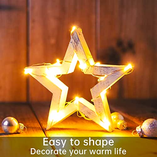 Yiaht 12 Pack Fairy Lights Battery Operated String Lights 7 Feet 20 Led Waterproof Christmas Lights Silver Wire Firefly Starry Moon Lights for Bedroom DIY Party Wedding Patio Christmas