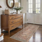 2x7 Runner Rug, Non Slip Washable for Hallway, Brick