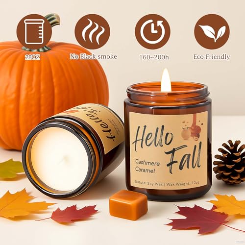 Fall Candles, Fall Decorations for Home, Candle Set Gifts for Women