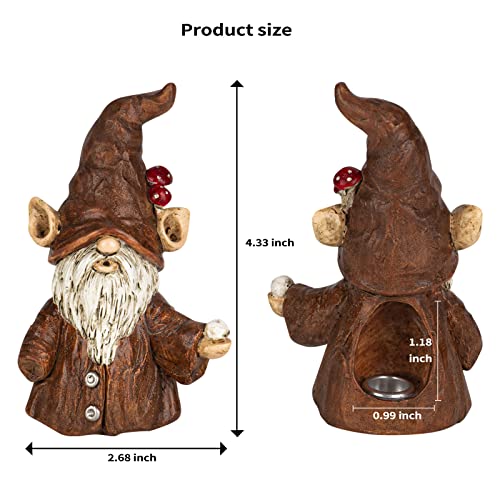 Gnome Incense Holder for Sticks, Incense Cone Burner Ornaments, Gnome Decor for Desk, Unique Gnome Gifts for Women Men