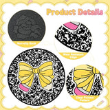 6 Pcs Pencil Bow Carpet Circle Seats for Classroom Decorations 17 Inch Pencil Bow Composition Notebook Rug Bulk Non Slip Floor Cushion Mat for Preschool Kindergarten Daycare Reading Corner