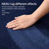 ISEAU 2x4 Runner Rug for Hallway, Soft Memory Foam Carpet with Upgraded Non-Slip Silicone-Grip Bottom, Machine Washable Shaggy Indoor Rug for Kitchen Bedside Dining Room, Navy Blue
