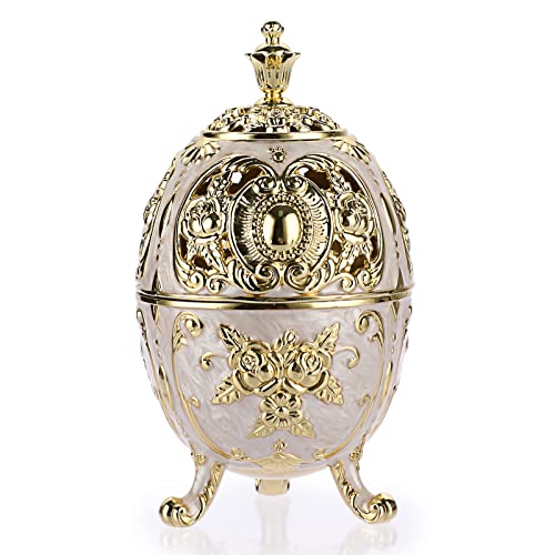 JUXYES Vintage Incense Burner Holder with Removable Ash Catchers, Metal Censer Antique Cone Coil Incense Burner Holder Zinc Alloy Spiritual Aromatherapy Yoga Meditation Gifts Retro Home Decoration