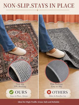 Tangsoo Oriental 5x7 Washable Area Rugs for Living Room, Non Slip Rug