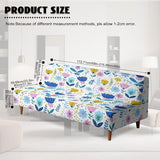 Xoenoiee Futon Sofa Bed Cover Stretch Armless Futon Slipcover Washable Elastic Sofa Couch Covers Home Furniture Protector, Boho Abstract Floral Daisy