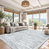 Area Rugs for Living Room 6x9 Large Washable Non-Slip Vintage Grey