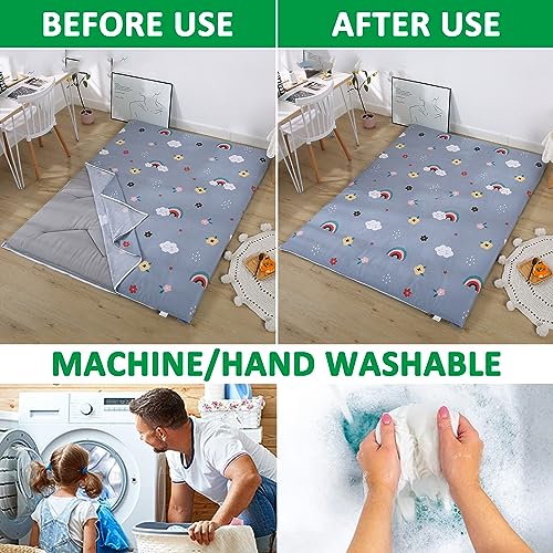 Cover for Traditional Japanese Floor Futon Mattres,Futon Protective Cover Skin Friendly Cotton Futon Slipcover with Zipper,Sleeping Mat Protector Washable,Car,100x190cm/39x75