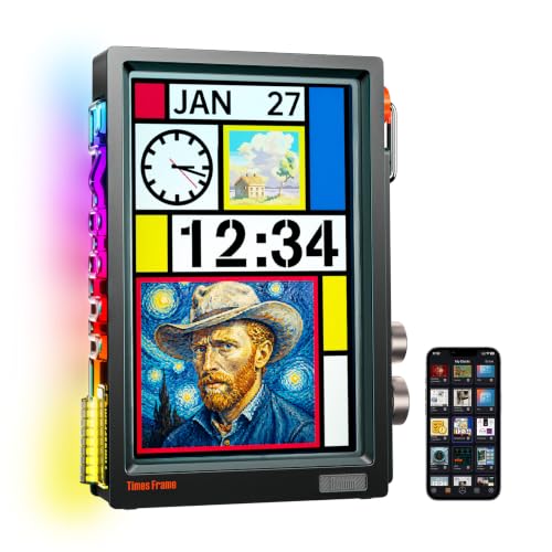 Divoom Times Frame Smart Desk Clock Display with Custom Faces & RGB Glow