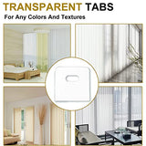 25 Sets (50 Pieces) of Clear Vertical Blind Repair Tabs/Blind Fixer Tabs for Vertical Blinds Replacement Slats