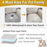Couch Arm Covers, Sofa Arm Covers, Waterproof Armrest Cover for Sofa, Armchair, Loveseat, Non-Slip Recliner Arm Cover, Headrest Cover, Arm Chair Covers Set of 2 (Light Gray, 24"×20")