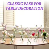 Bud Vases in Bulk Set of 12, Glass Small Vases for Flowers, Modern Cylinder Flower Vases for Wedding Centerpiece, Living Room Decorative, Home Decor