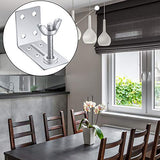 Jetec Roman Shade Wall l Bracket and Wingnut Ceiling or Wall Mount Brackets Mounting Installation L-mounts for Roman Shade Home Window Drapery Use(4 Pieces)