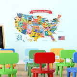 DECOWALL SG2-1906 USA Kids Wall Stickers Wall Decals Peel and Stick Removable Wall Stickers for Kids Nursery Bedroom Living Room décor