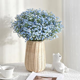 Yastouay Babys Breath Artificial Flowers, 30 Pcs Blue Baby Breath Flowers Artificial Bulk, Real Touch Fake Babys Breath Gypsophila for Wedding Party Bouquet Floral Arrangement Home Decor