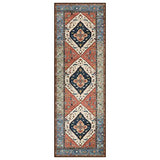 Washable Rug Runners for Hallways, 2x6 Rug Runners Vintage Tribal Medallion Bathroom Kitchen Runner Rugs with Rubber Backing, Boho Hallway Runner Rug for Bedroom Entryway Laundry Room