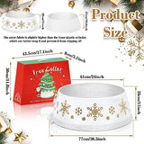 NIBESSER Christmas Tree Collar 30 Inches Plush Tree Skirt Ring with Silver Snowflake Tree Basket Plastics Sheets with Collar Cover Holiday Home Party Christmas Tree Decoration Xmas Ornaments