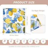 ALAZA Lemons Blue Butterfly Chair Back Cover Set of 2, Washable Reusable Removable Chair Slipcovers Decorative Chair Cover for Home Kitchen Wedding Party