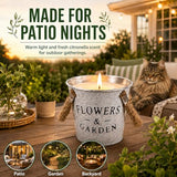 Citronella Candles Outdoor, 50oz Citronella Candle for Patio, Garden, Yard, Balcony Backyard & Camping,Total 300Hours Burning Large Summer Outdoor Candles 4 Pack