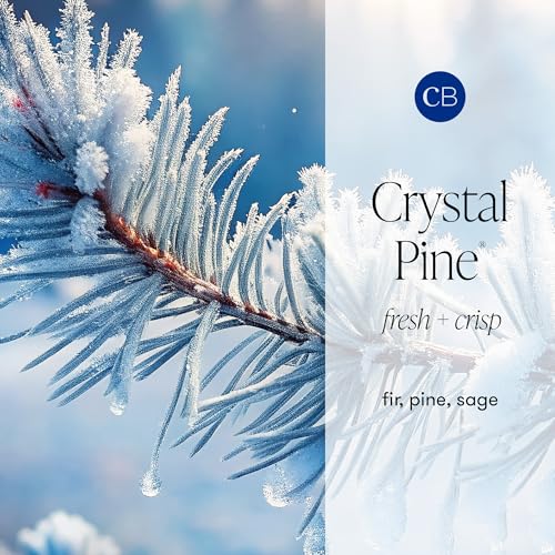 Capri Blue Glimmer Jar Candles - Luxury Holiday Scented Candles for Home - Long Lasting Soy Wax Blend - Scented Holiday & Home Decor - Crystal Pine Oversized Signature Jar (28 oz)